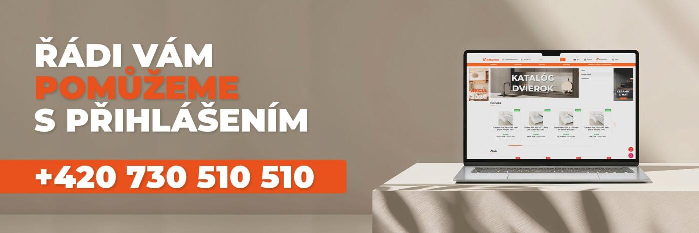 Podpora - nový eshop, registrace